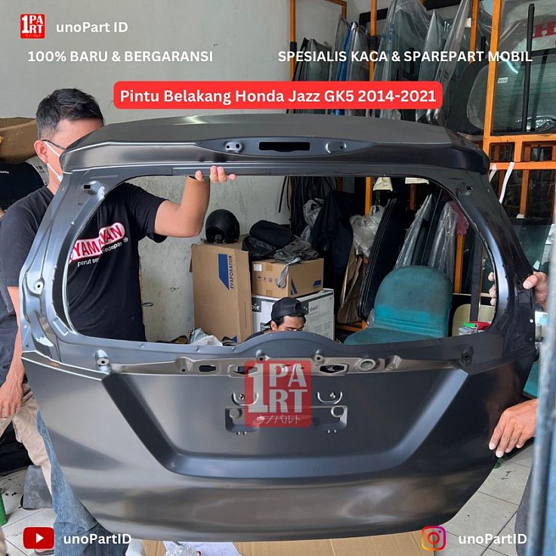 Pintu Bagasi Mobil Belakang Honda Jazz RS GK5 2014-ON Baru Warna Cat Dasar unoPart ID - foto 4