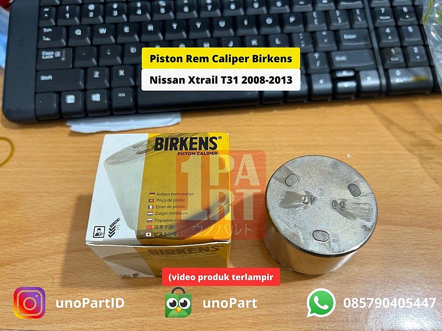 Piston Caliper Rem Xtrail X-Trail T31 09-13 SNI KAN OEM 41121-JE00A - foto 2