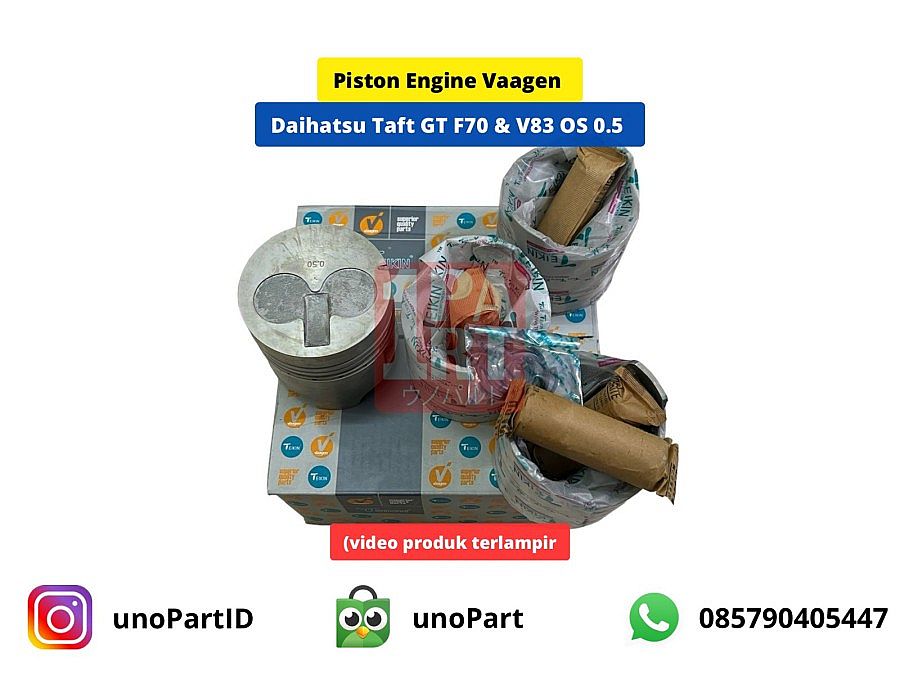 Piston Mesin Oversize 0.5 Daihatsu Taft GT F70, V83 Pin Besar Vaagen - foto 5