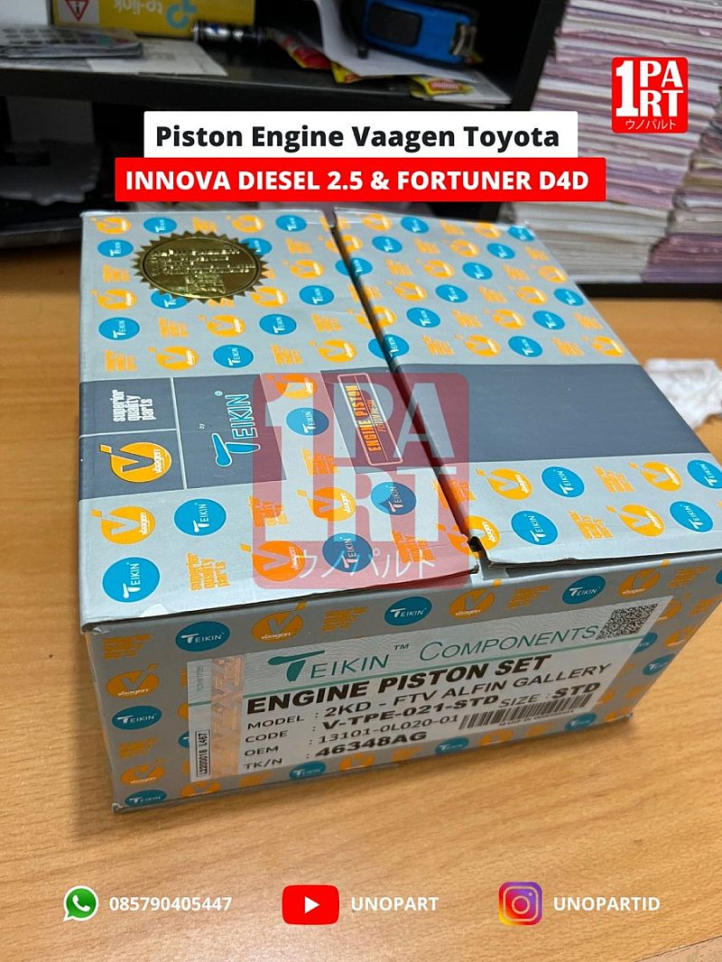 Piston Mesin Toyota Innova Diesel 2.5 / Fortuner D4D Vaagen Teikin - foto 2
