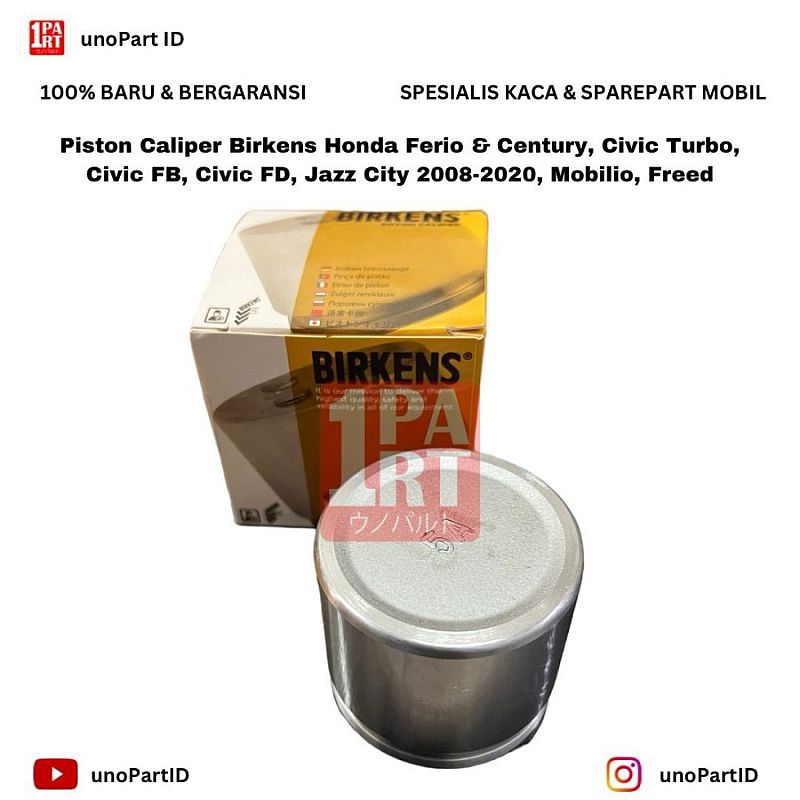 Piston Rem Caliper Honda Civic Ferio Century FD FB Turbo 96-21 Depan - foto 5