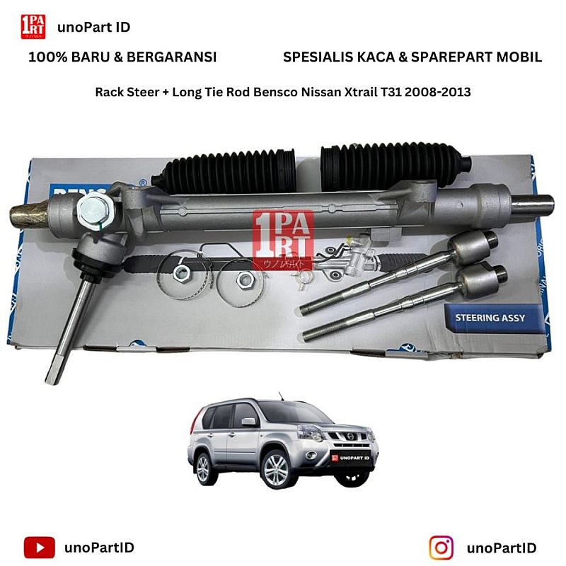 Rack Steer Rekstir Steering Gear Racksteer Stir Gearbox Bensco Nissan Xtrail T31 2008-2013 Bonus Long Tie Rod EPS Tanpa Motor Part No 48001-JG00A - foto 5