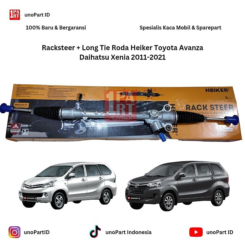 Racksteer + Long Tie Rod Grand Great All New Avanza, Xenia, Veloz 2011-2021 Gen 2 Gen 3 SNI KAN OEM Part No 45510-BZ120 / 45510-BZ160 by unoPart ID - foto 2