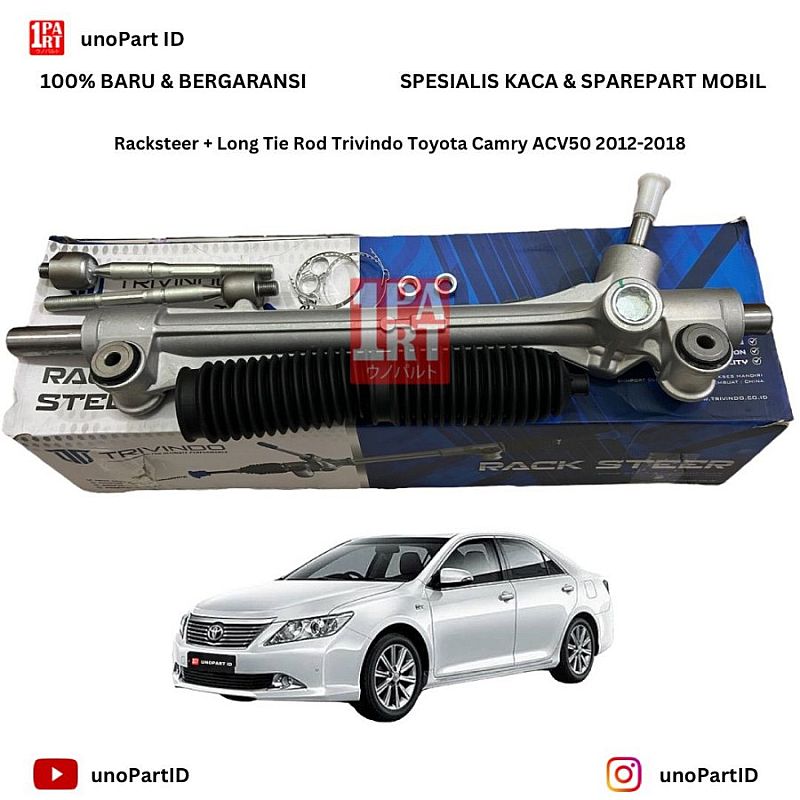 Racksteer + Long Tie Rod Toyota Camry ACV50 2012-2017 Merk Trivindo Rack Steer / Steering Gear / Gearbox Steering Part No 45510-06051 EPS Tanpa Motor - foto 9