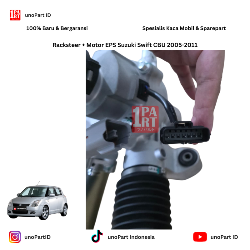 Racksteer + Motor EPS Suzuki Swift CBU 2005-2011 / Splash Merk Yokomitsu Bonus Long Tie Rod by unoPart ID - foto 4