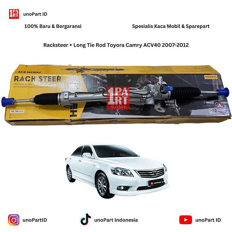 Racksteer Assy Heiker Toyota Camry ACV40 XV40 2007-2012 Bonus Long Tie Rod by unoPart ID Rack Steer / Rekstir - foto 6
