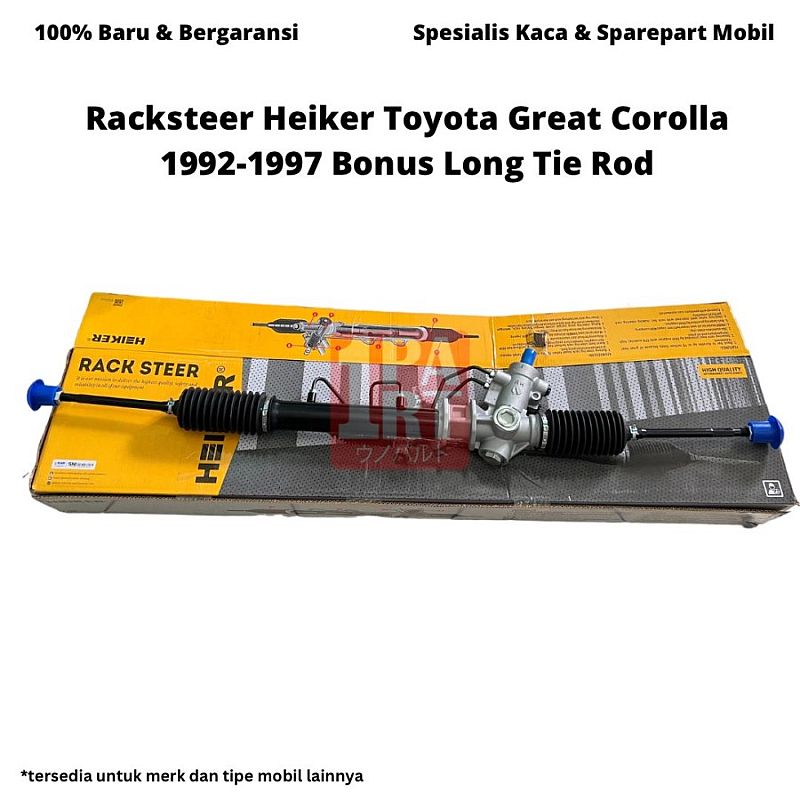 Racksteer Assy Rack Steering Gear Gearbox Heiker Toyota Great Corolla Power Steering 1992-1997 AE101 Bonus Long Tie Rod SNI KAN OEM 44250-12290 4425012290 - foto 2