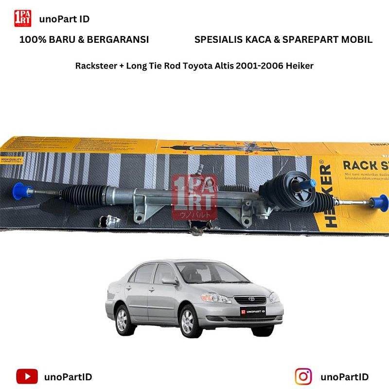 Racksteer Power Steering Rack Steer Gearbox Heiker Toyota Altis 2000-2006 Bonus Long Tie Rod SNI KAN OEM 44200-13021 4420013021 - foto 2