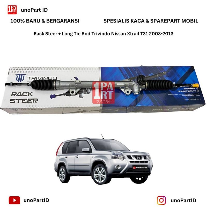 Racksteer Rack Steer Rekstir Steering Gear Gearbox Nissan Xtrail T31 2008-2013 Bonus Long Tie Rod EPS Tanpa Motor Merk Trivindo Part No 48001-JG00A - foto 6
