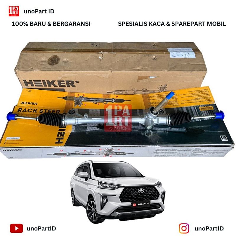 Racksteer Rack Steer Steering Gear Gearbox RekStir Heiker Toyota Daihatsu All New Avanza Veloz Xenia 2022-Ke Atas FWD Bonus Long Tie Rod Rack End - foto 5