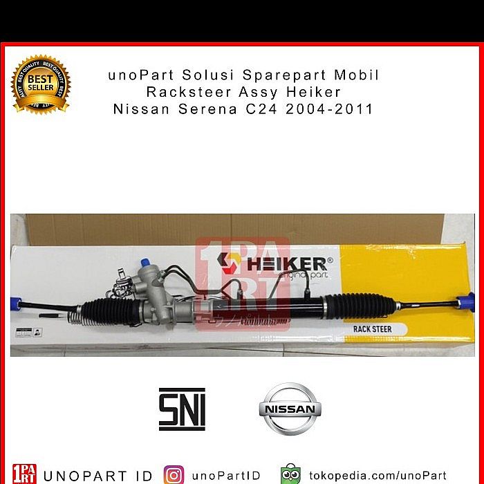 Racksteer Rack Steer Steering Gearbox RekStir Heiker Nissan Serena C24 2004-2011 Bonus Long Tie Rod Rack End SNI KAN OEM 49200-4N105 by Unopart ID - foto 4