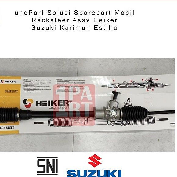 Racksteer Rack Steering RekStir Rek Stir Gearbox Gear Heiker Suzuki Karimun Estilo Estillo 2007-2013 Bonus Rack End Long Tie Rod SNI KAN OEM 48500M79F00 - foto 4