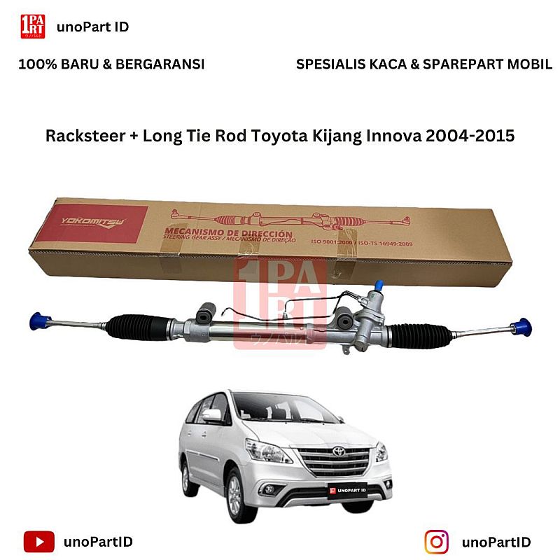 Racksteer Toyota Kijang Innova / Hilux Hi Lux Hi-Lux Single Cabin Kabin 2004-2015 Merk Yokomitsu Rack Steer Bonus Long Tie Rod by unoPart ID - foto 2
