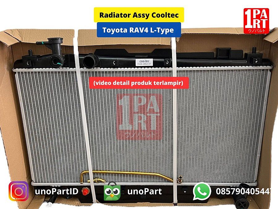 Radiator Assy Cooltec Original Toyota RAV4 RAV 4 ACA 2003-ON 4x4 - foto 3