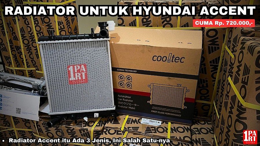 Radiator Assy Hyundai Accent 1.3 1999-2003 / Avega MT OEM 25310-25050 - foto 3