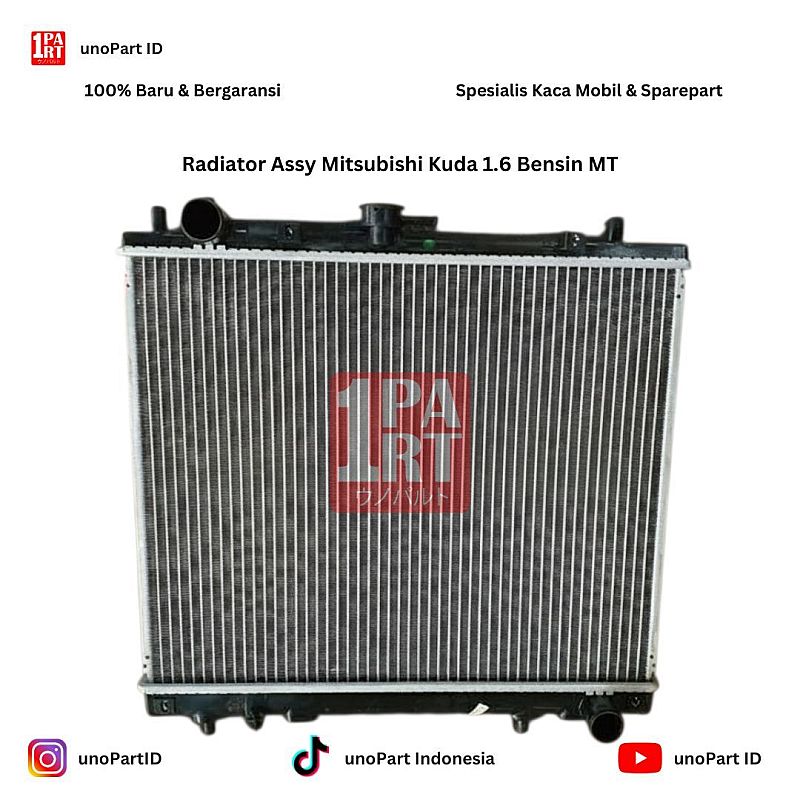 Radiator Assy Mitsubishi Kuda Bensin 1.6 MT Best Quality Trivindo by unoPart ID - foto 2