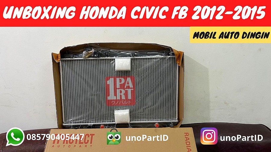 Radiator Assy Protect Honda Civic FB 1.8 2.0 2012-2015 by unoPart ID - foto 2