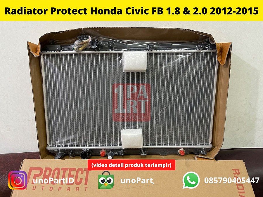 Radiator Assy Protect Honda Civic FB 1.8 2.0 2012-2015 by unoPart ID - foto 3