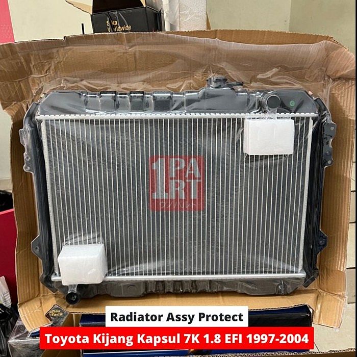 Radiator Assy Toyota Kijang Kapsul Bensin EFI Injeksi Karbu Karburator 1.8 7K 1997-2004 - foto 2