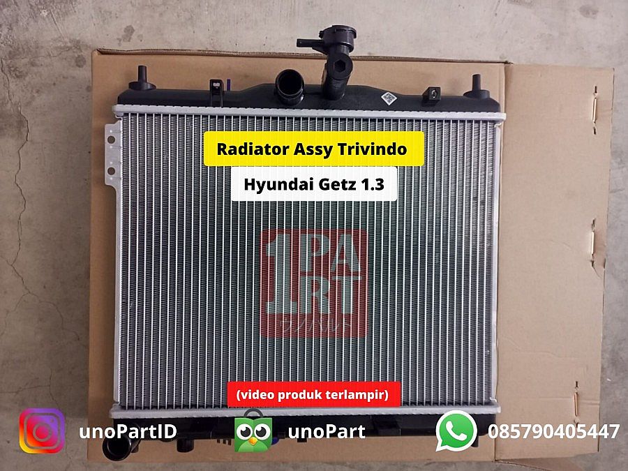 Radiator Assy Trivindo Hyundai Getz 1.3 MT JAMINAN TERBAIQUE by unoPart - foto 5
