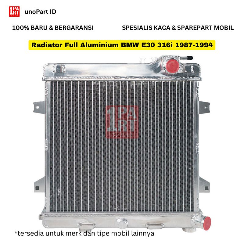Radiator Full Aluminium BMW E30 316i 318i M40 1987-1994 unoPart ID - foto 4