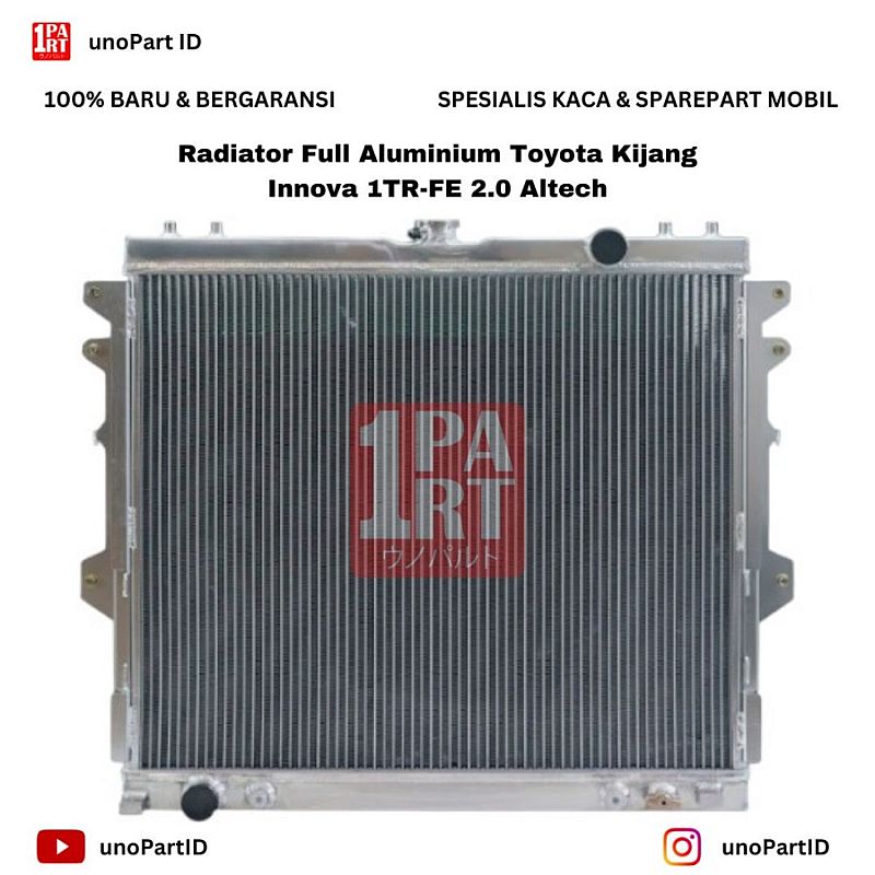 Radiator Full Aluminium Toyota Kijang Innova Bensin 1TR-FE 2.0 Altech - foto 3