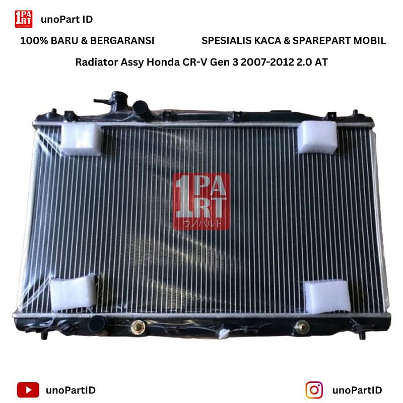 Radiator Komplit Upper Lower Tank Assy Honda CRV CR-V Gen 3 2.0 2007-2012 AT by unoPart ID - foto 4