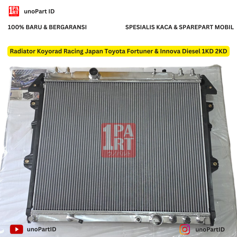 Radiator Koyorad Racing Japan Toyota Fortuner & Innova Diesel 1KD 2KD by unoPart ID - foto 2