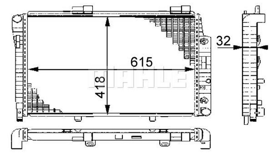 Radiator Original MERCEDES BENZ W202 C180 BEHR MAHLE - foto 2