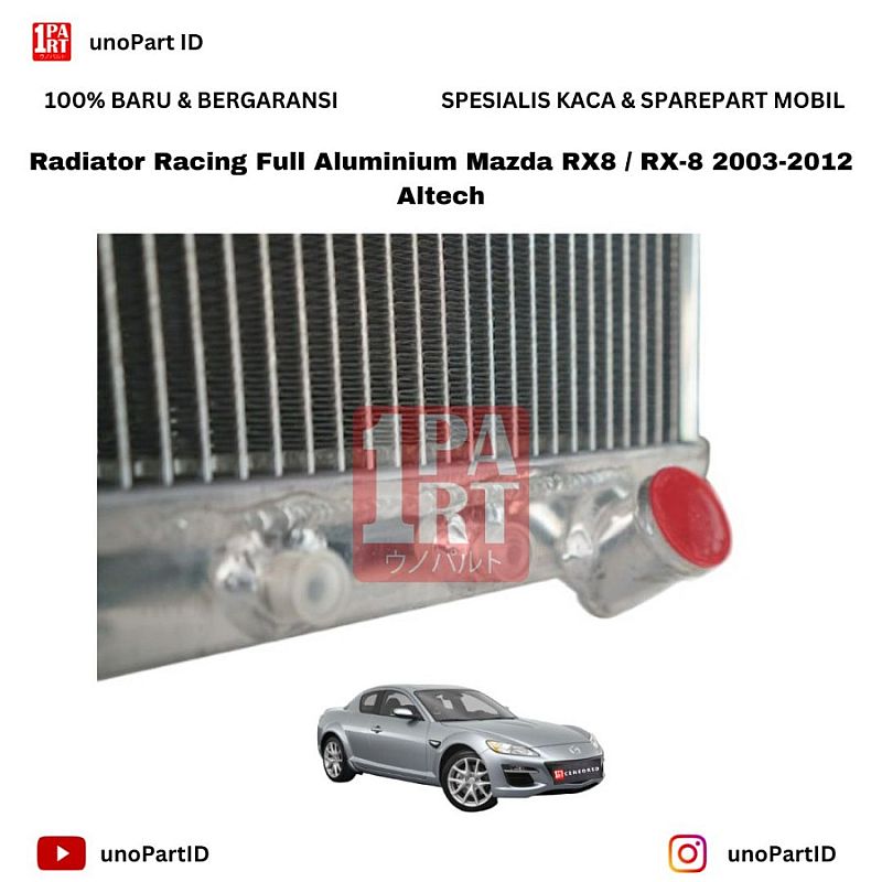 Radiator Racing Full Aluminium Mazda RX8 / RX-8 2003-2012 Altech - foto 4