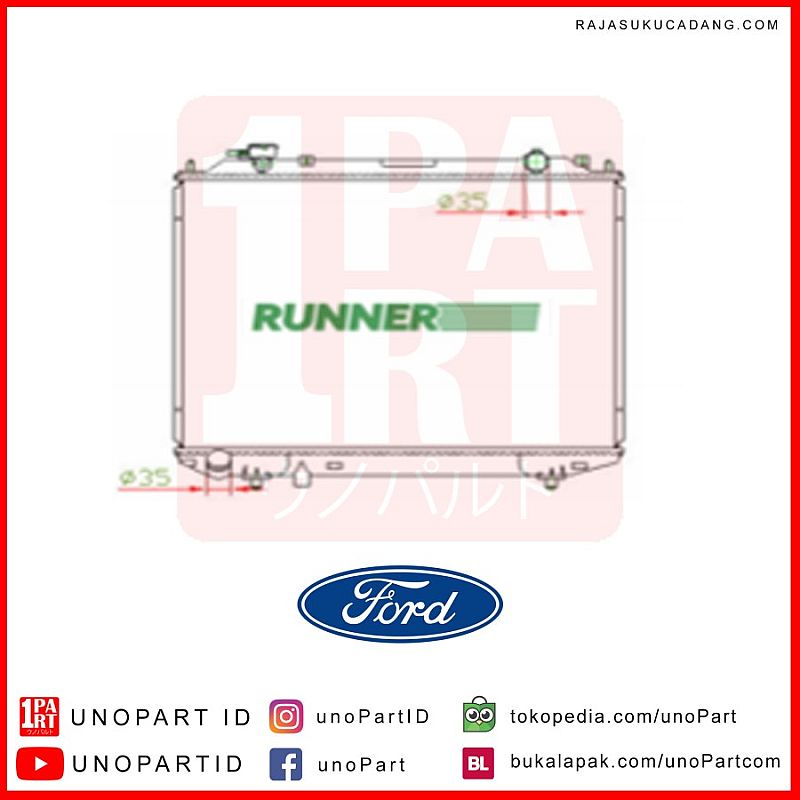 Radiator Runner Ford Ranger / Mazda BT50 2.0D by unoPart - foto 2