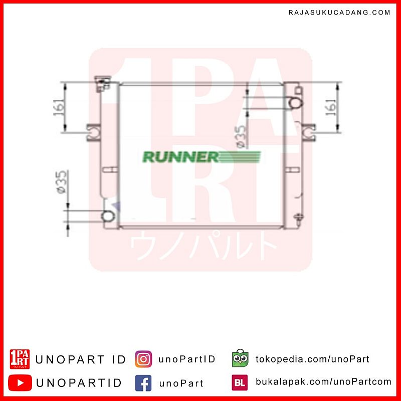 Radiator Runner Forklift M/T Size 525x448x48mm by unoPart - foto 5