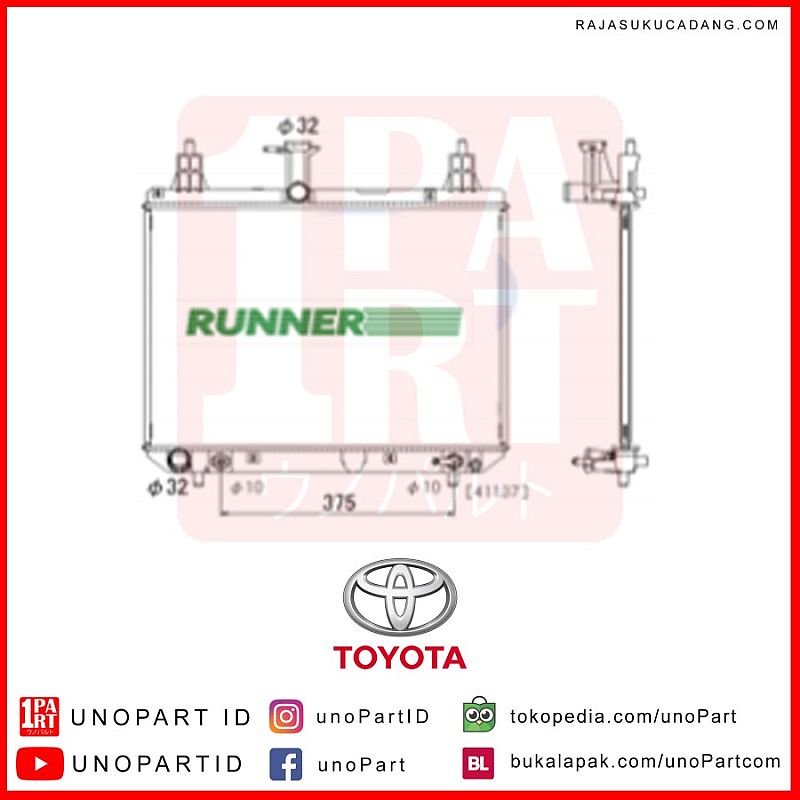 Radiator Runner Grand New Avanza Xenia 2016-ON AT by unoPart - foto 5