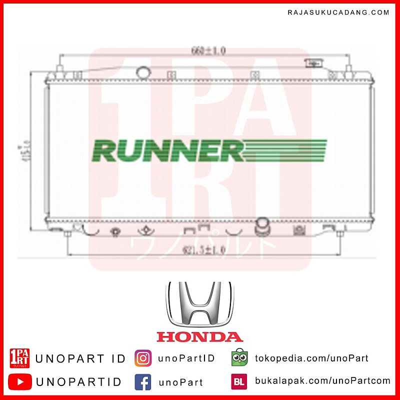 Radiator Runner Honda Mobilio AT by unoPart - foto 2