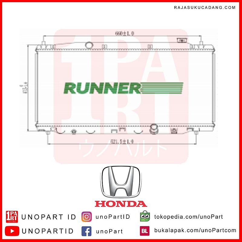 Radiator Runner Honda Mobilio MT by unoPart - foto 3