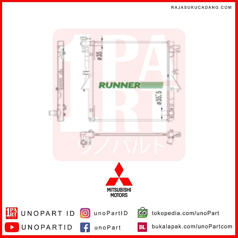 Radiator Runner Mitsubishi All New Triton Turbo 2.5 MT by unoPart - foto 4