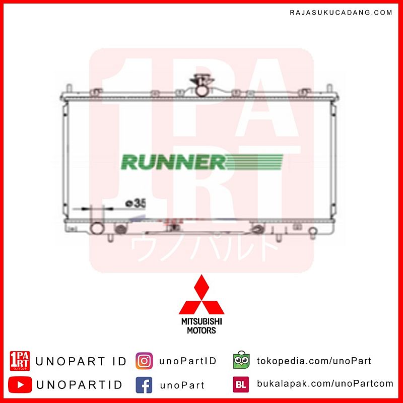 Radiator Runner Mitsubishi Grandis GLX AT by unoPart - foto 3