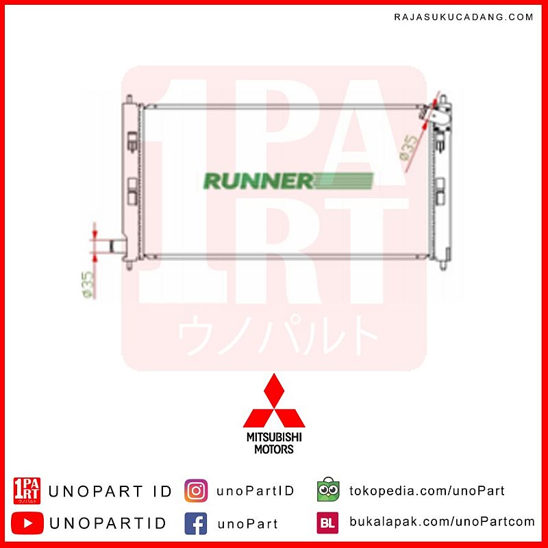 Radiator Runner Mitsubishi Outlander / Lancer Evo X MT AT by unoPart - foto 4
