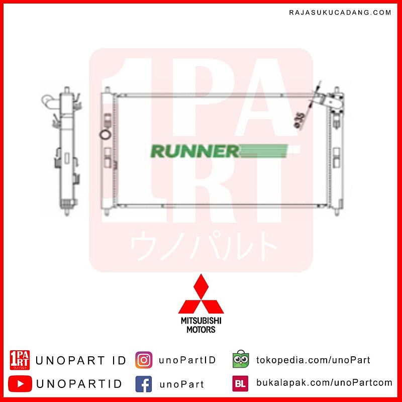 Radiator Runner Mitsubishi Outlander Reborn AT by unoPart - foto 2