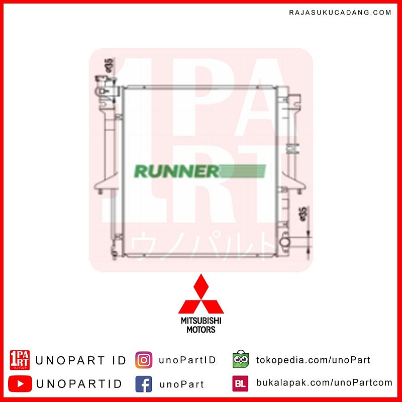 Radiator Runner Mitsubishi Triton 2.8 / KB7 MT by unoPart - foto 3