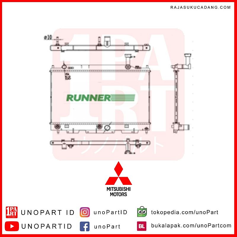Radiator Runner Mitsubishi Xpander AT by unoPart - foto 5