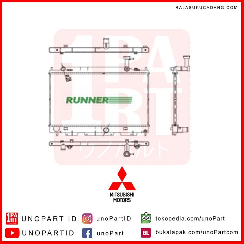 Radiator Runner Mitsubishi Xpander MT by unoPart - foto 3