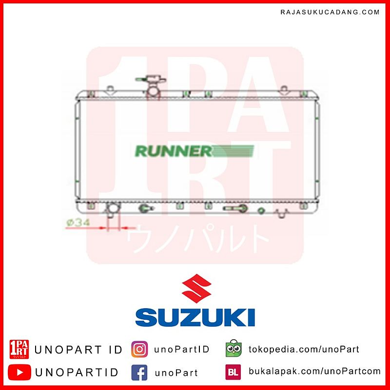 Radiator Runner Suzuki Aerio / New Baleno AT by unoPart - foto 3