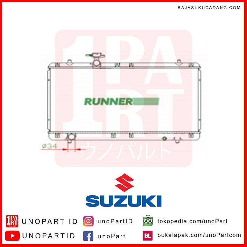Radiator Runner Suzuki Aerio / New Baleno MT by unoPart - foto 4