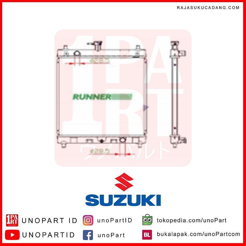 Radiator Runner Suzuki APV 26mm MT by unoPart - foto 5