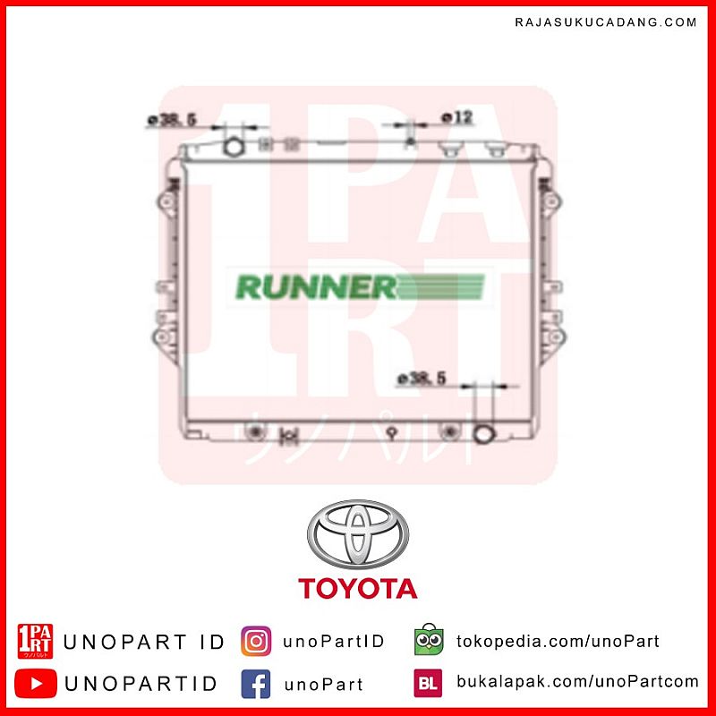 Radiator Runner Toyota Innova Reborn / Fortuner VRZ Diesel AT unopart - foto 5