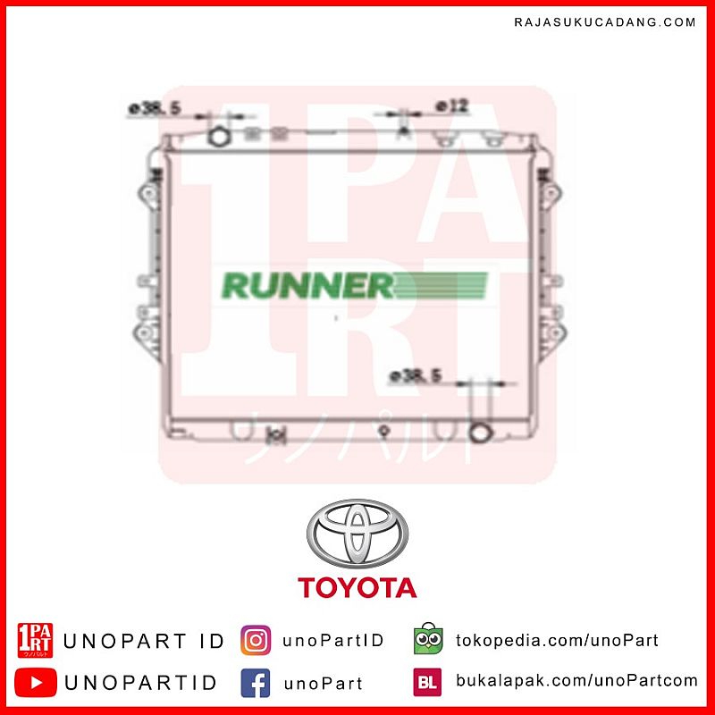 Radiator Runner Toyota Innova Reborn / Fortuner VRZ Diesel MT unopart - foto 4