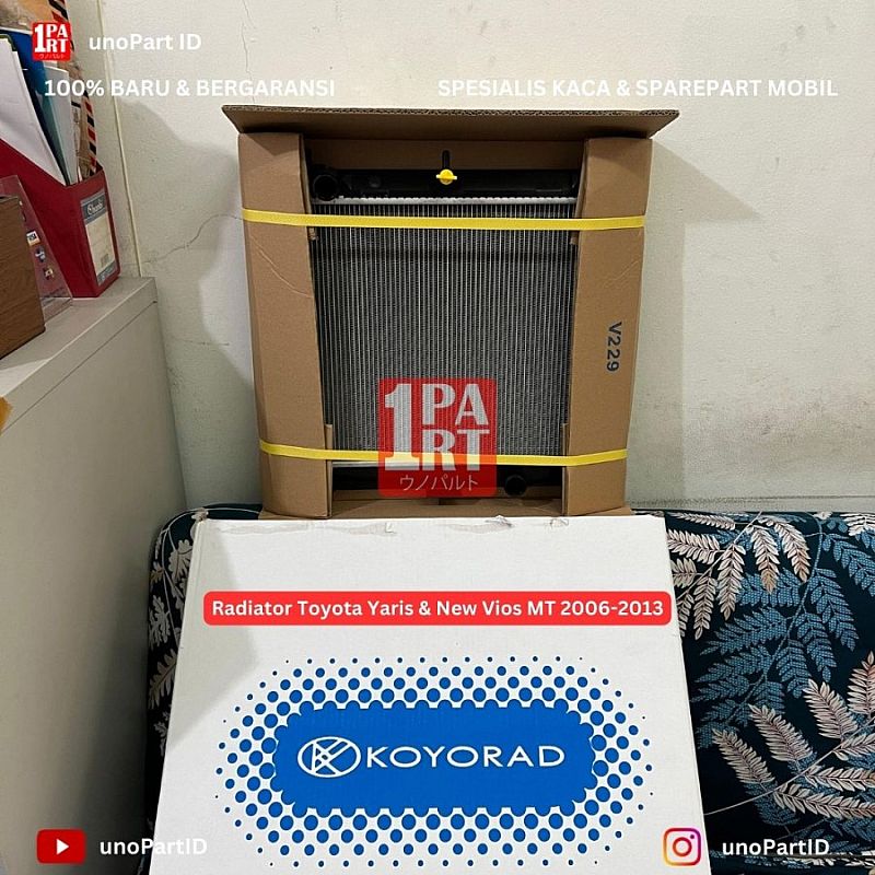 Radiator Toyota Yaris Bakpao dan New Vios 2006-2013 1NZ-FE MT Merk Koyorad - foto 8