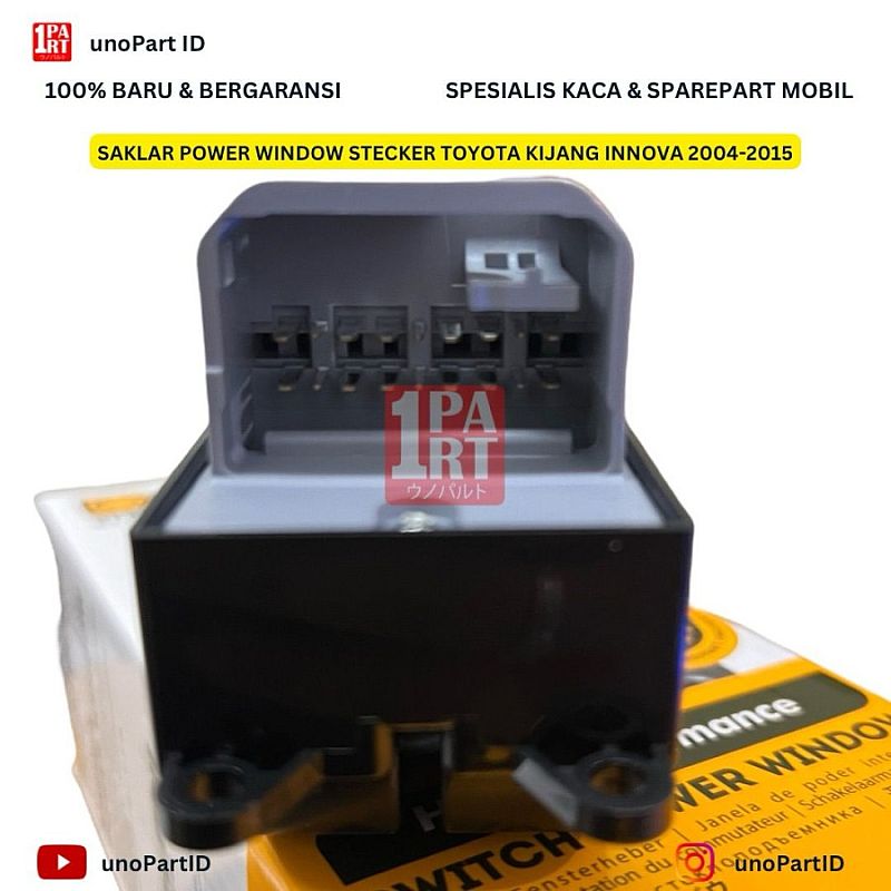 Saklar Switch Power Window Jendela Depan Kanan Central Driver Supir Stecker Toyota Kijang Innova Fortuner Hilux 2004-2015 SNI KAN OEM 84820-OK071 84820OK071 84820-0K071 848200K071 - foto 3