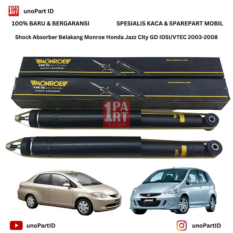 Shock Absorber Belakang  Monroe New City Jazz GD GD3 GD8 2004-2008 IDSI / VTEC - foto 4